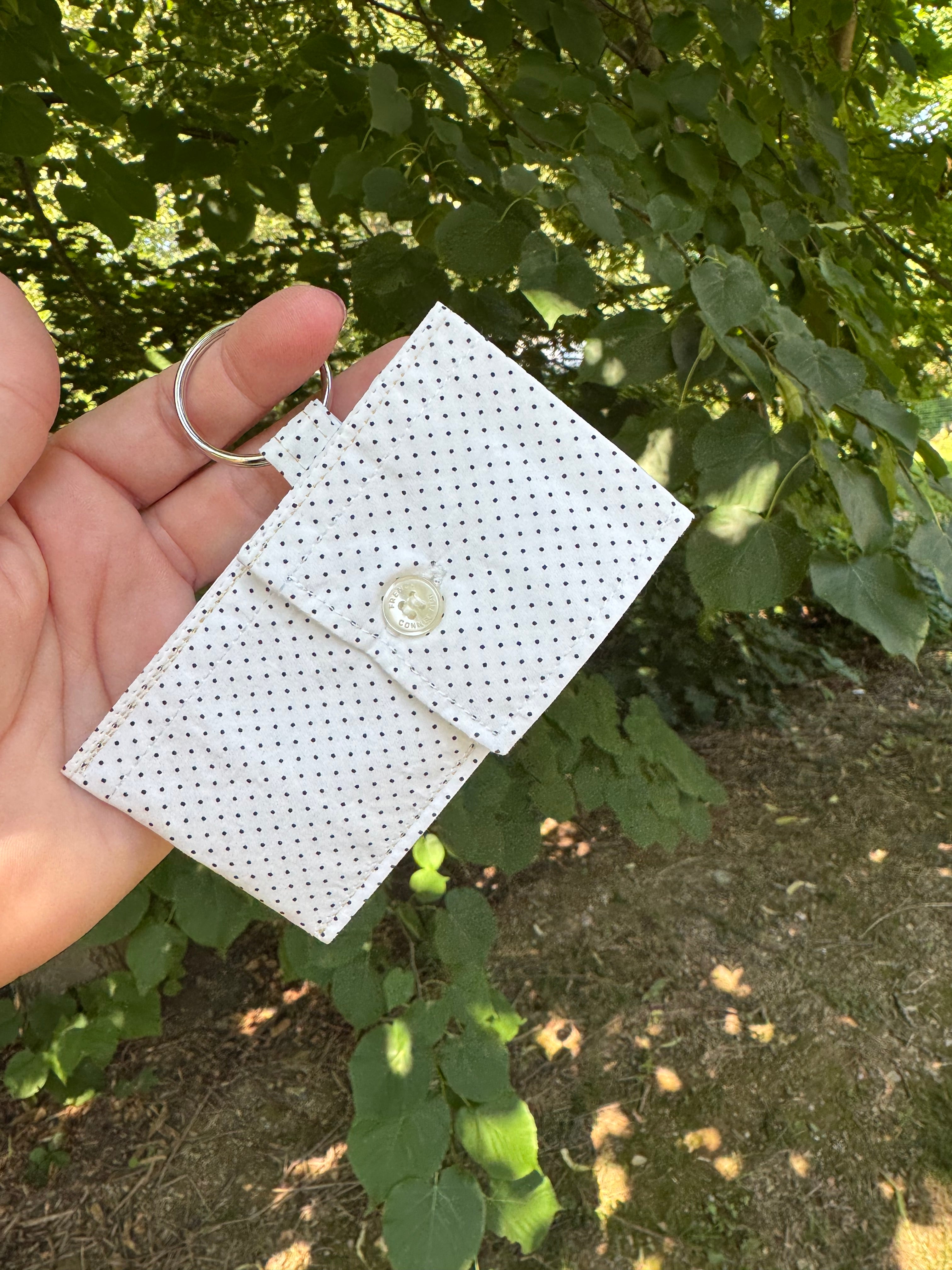 Shirt Cuff Keychain / Chapstick Case