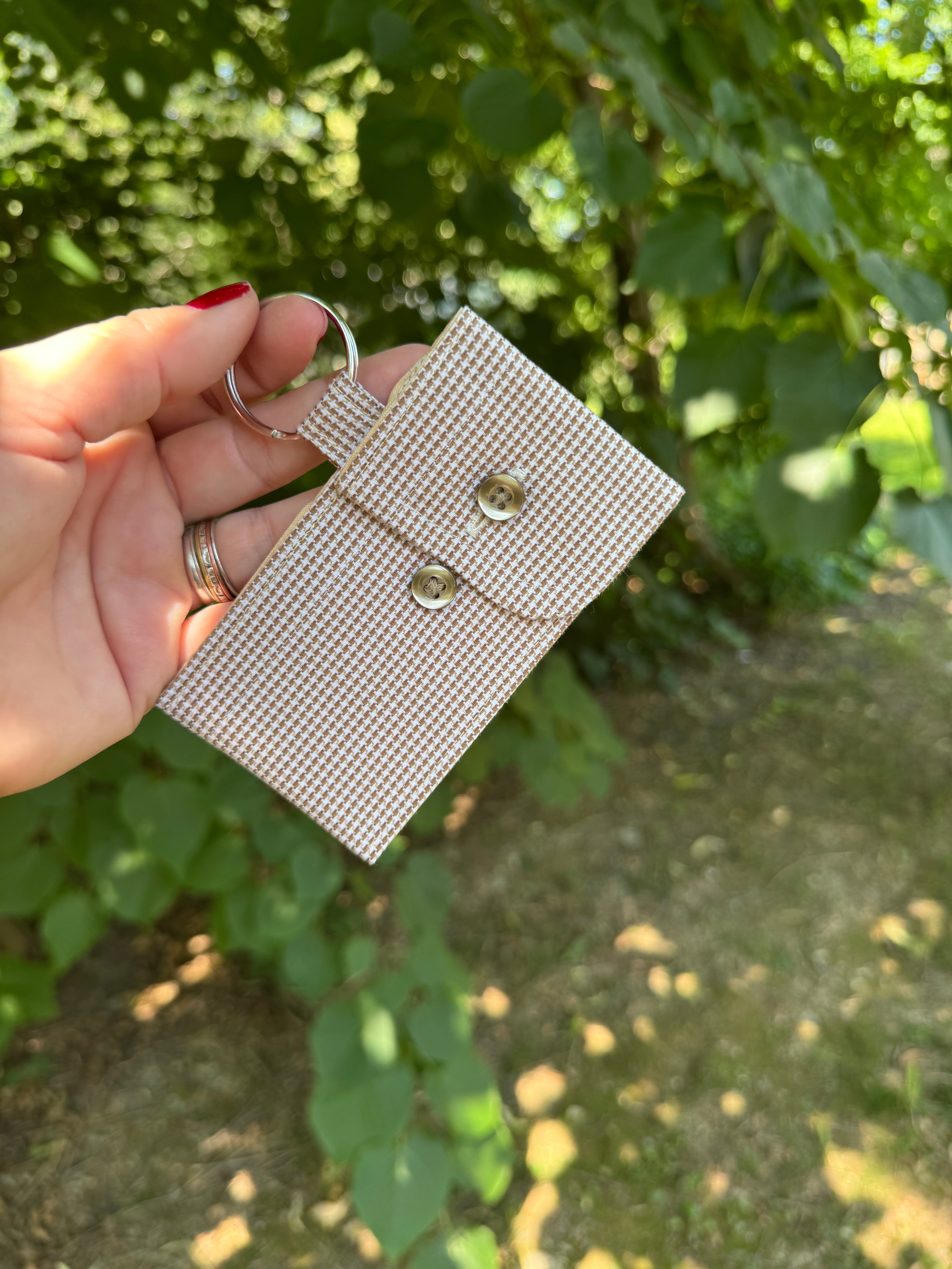Shirt Cuff Keychain / Chapstick Case