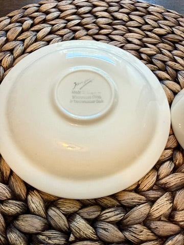 Vintage John Tams England "Cafe" Pattern Cup And Saucer 8-piece Set