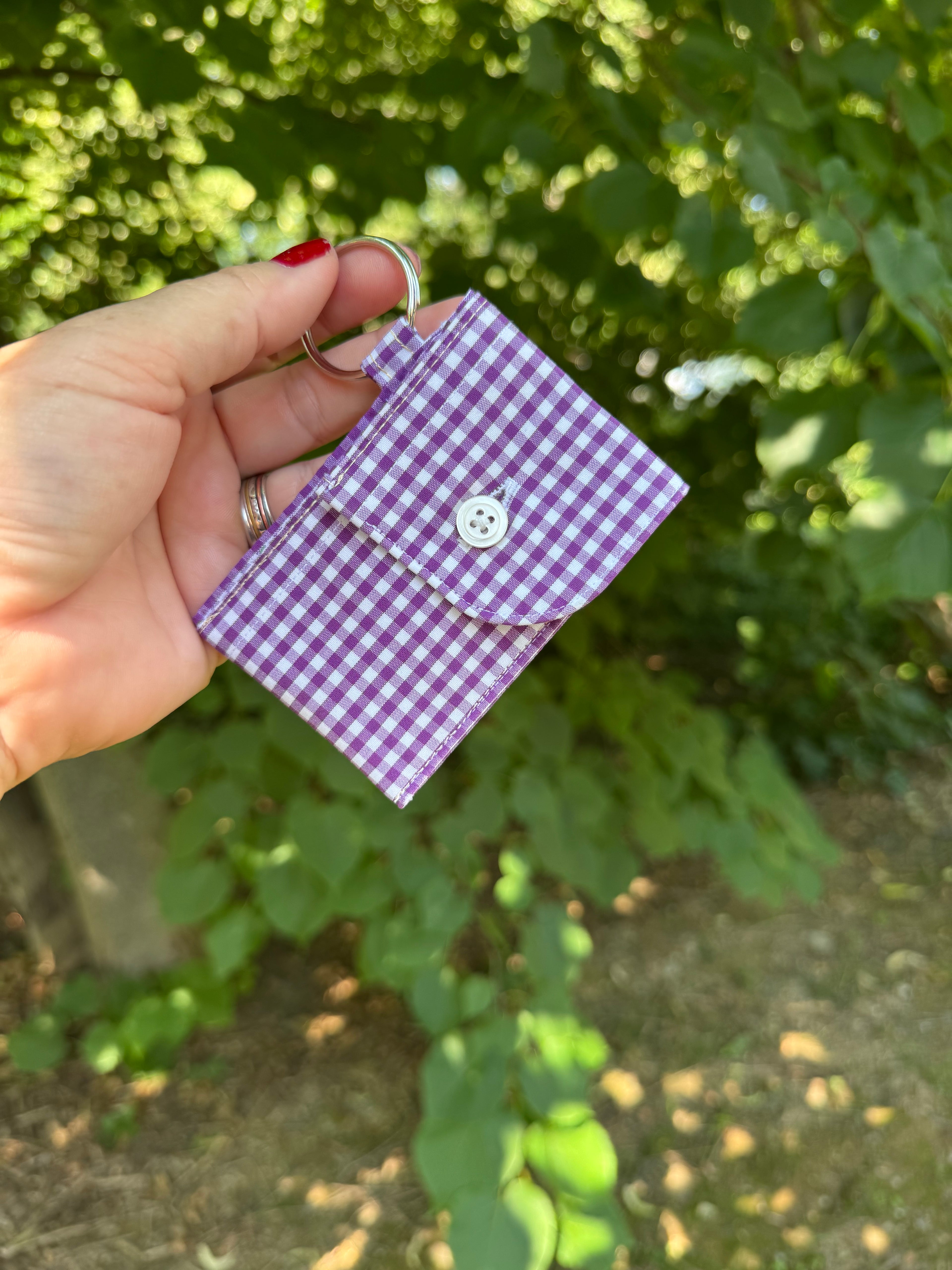 Shirt Cuff Keychain / Chapstick Case