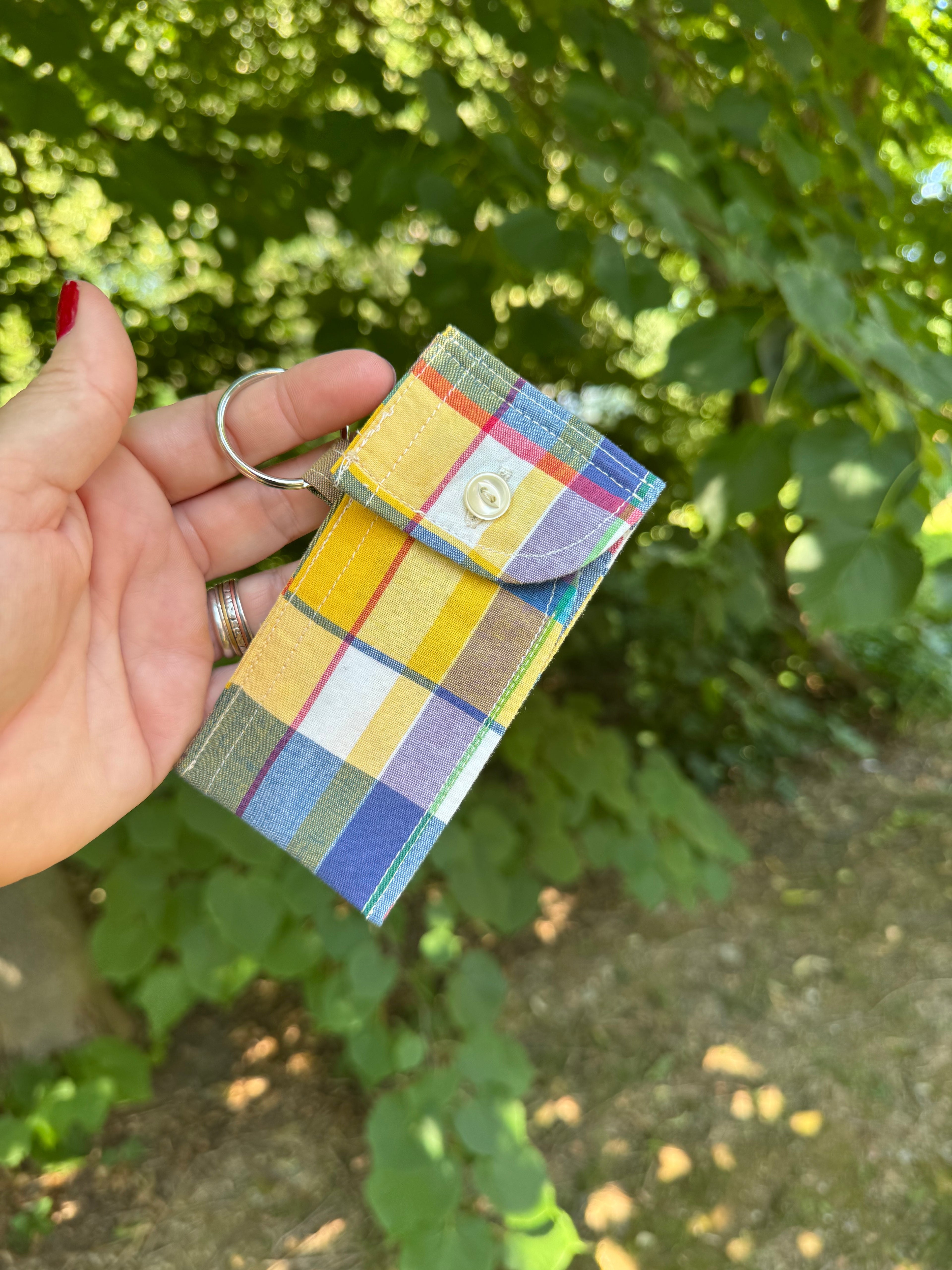 Shirt Cuff Keychain / Chapstick Case