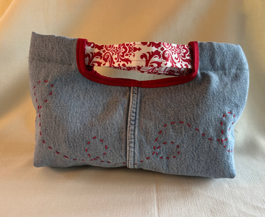 Blue Jean Yarn Bag / Clutch