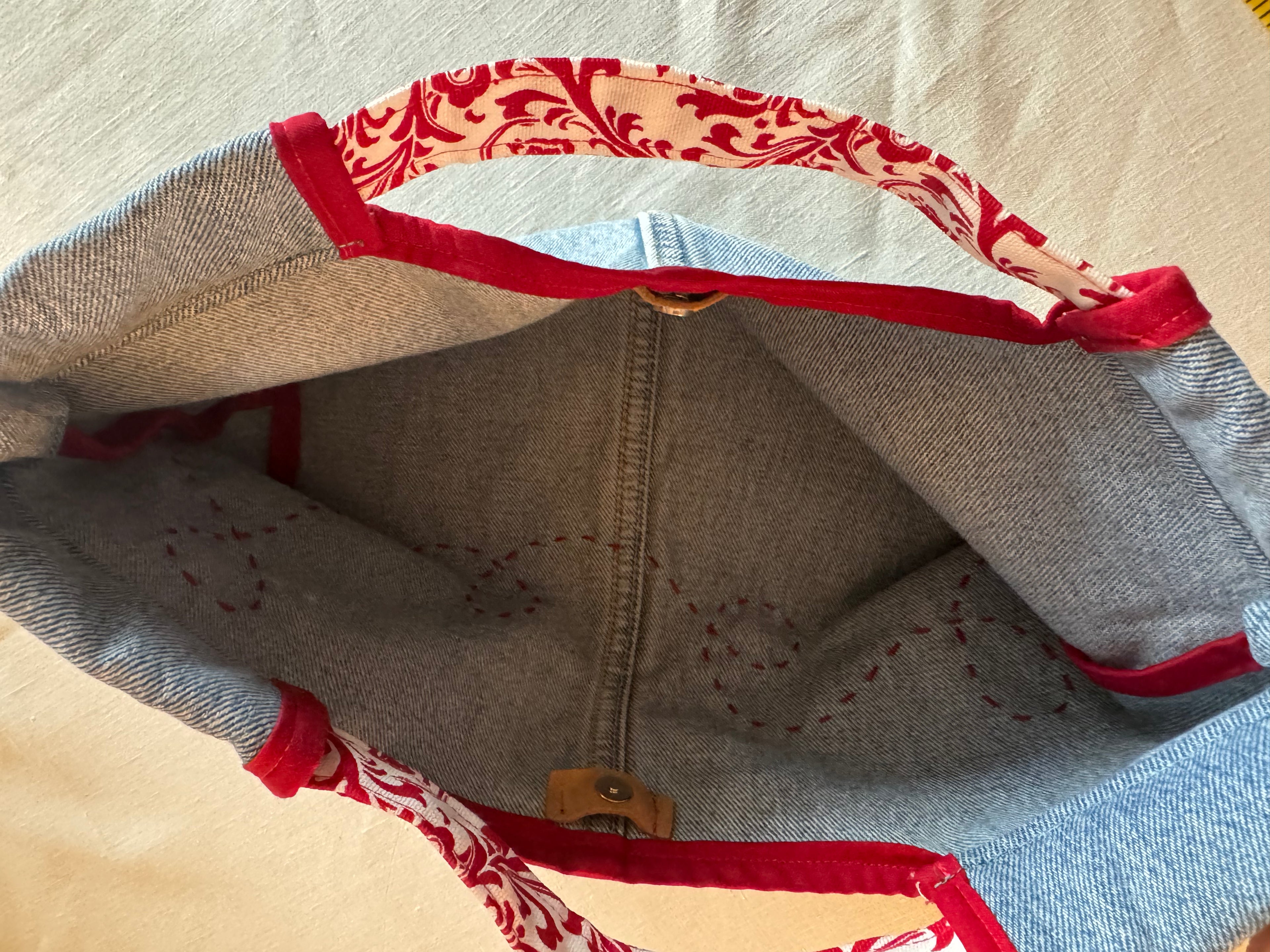 Blue Jean Yarn Bag / Clutch