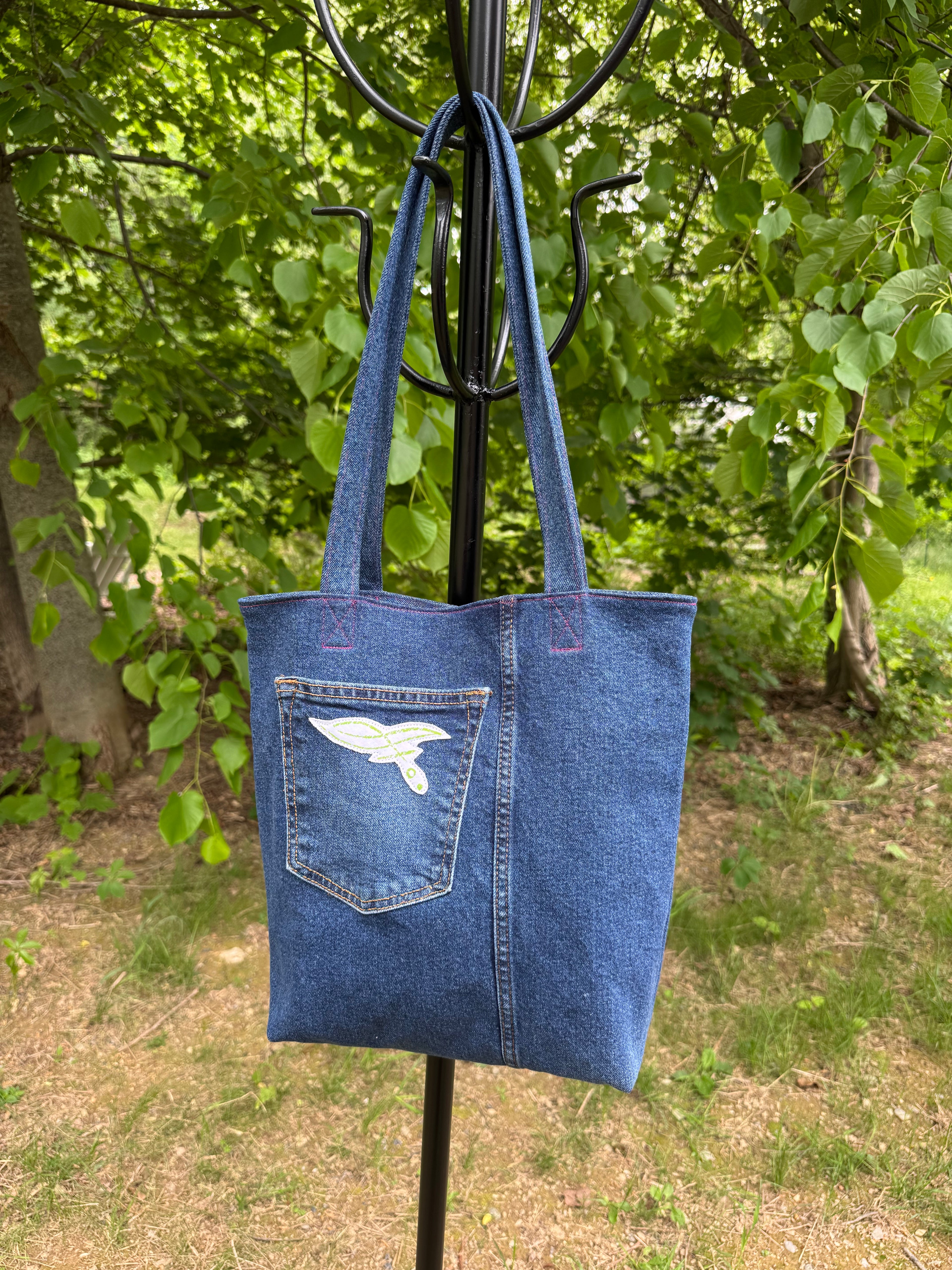 Tote Bag / Mermaid on Blue Jeans