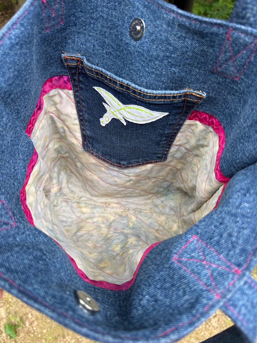 Tote Bag / Mermaid on Blue Jeans