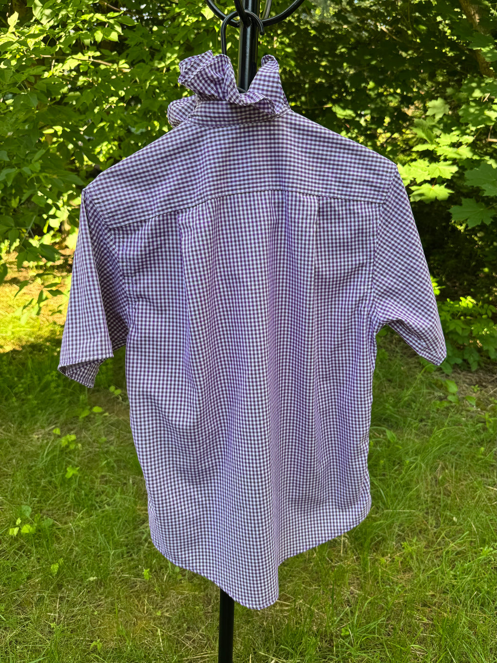 Short Sleeve Ruffle Collar Shirt