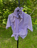 Short Sleeve Ruffle Collar Shirt