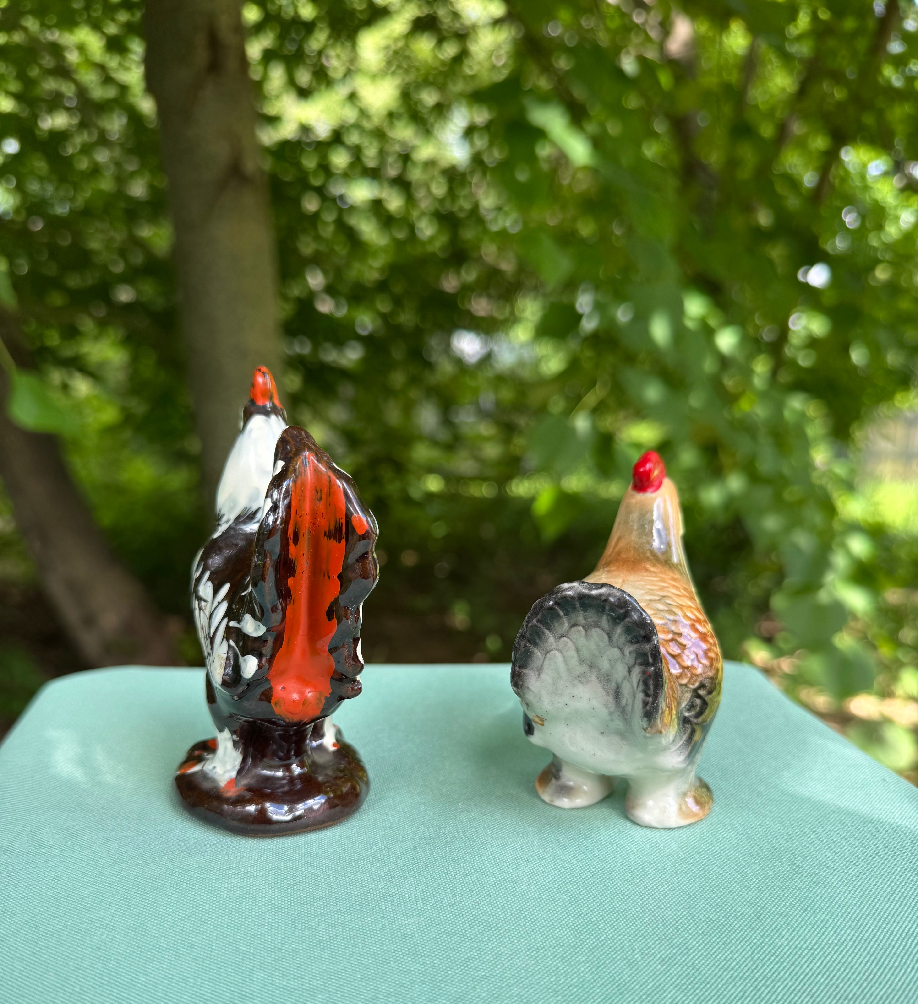Vintage Made in Japan Rooster and Hen Salt and Pepper Shaker