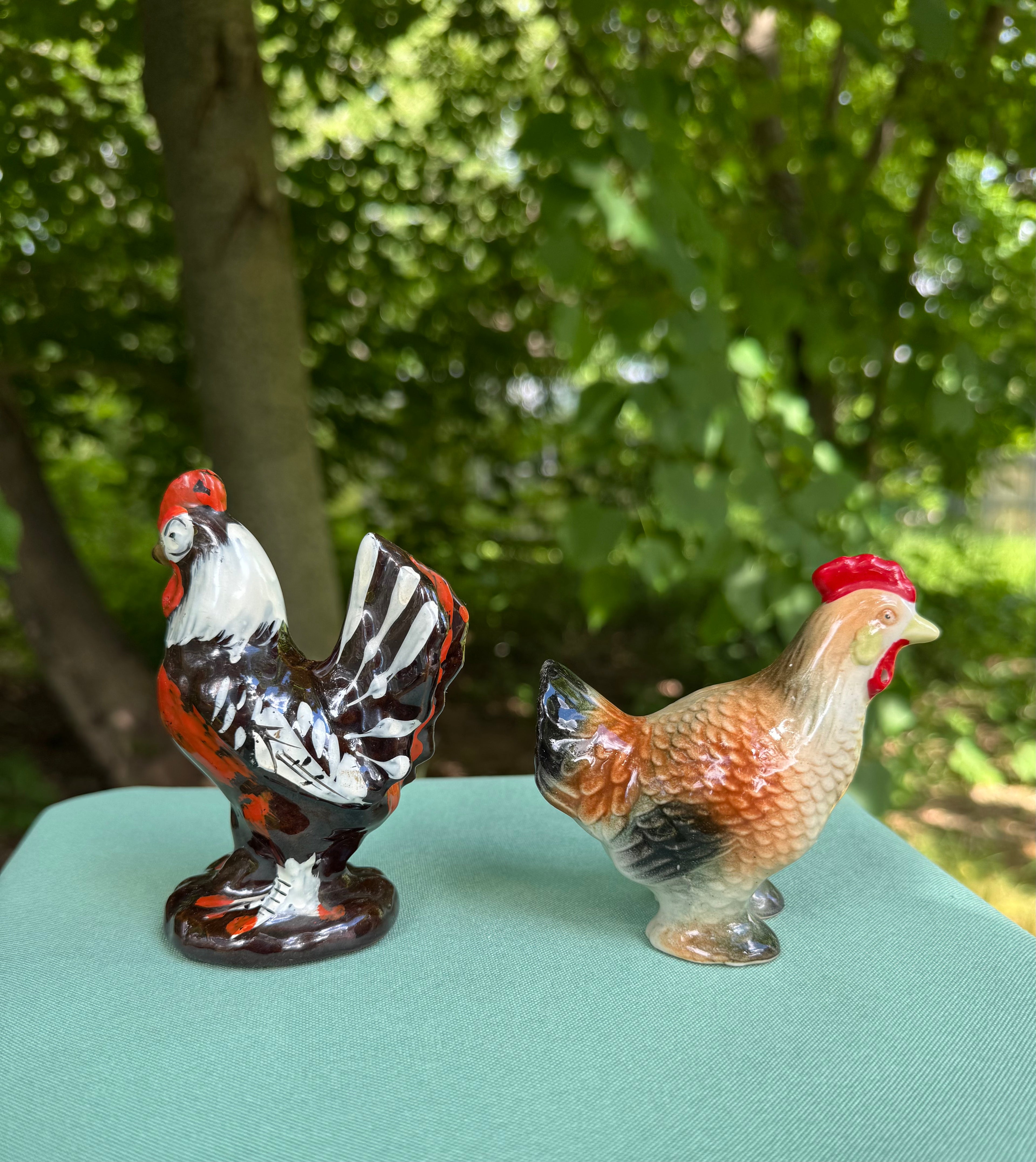 Vintage Made in Japan Rooster and Hen Salt and Pepper Shaker