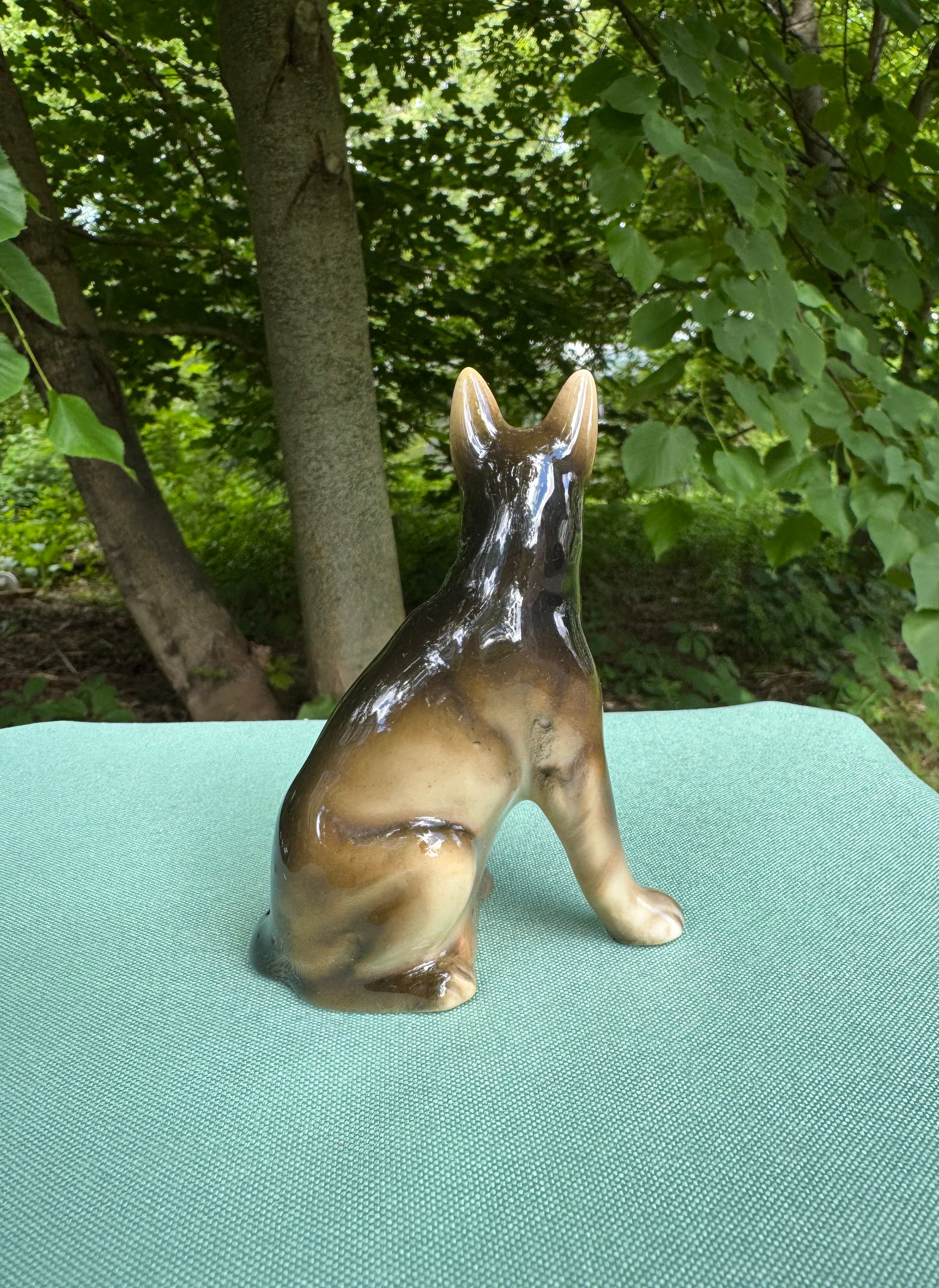 Vintage UCAGCO Germain Shepherd Figurine (Made in Japan)