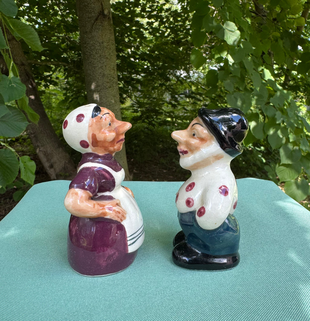 Vintage Enesco Old Man and Woman Salt and Pepper Shaker