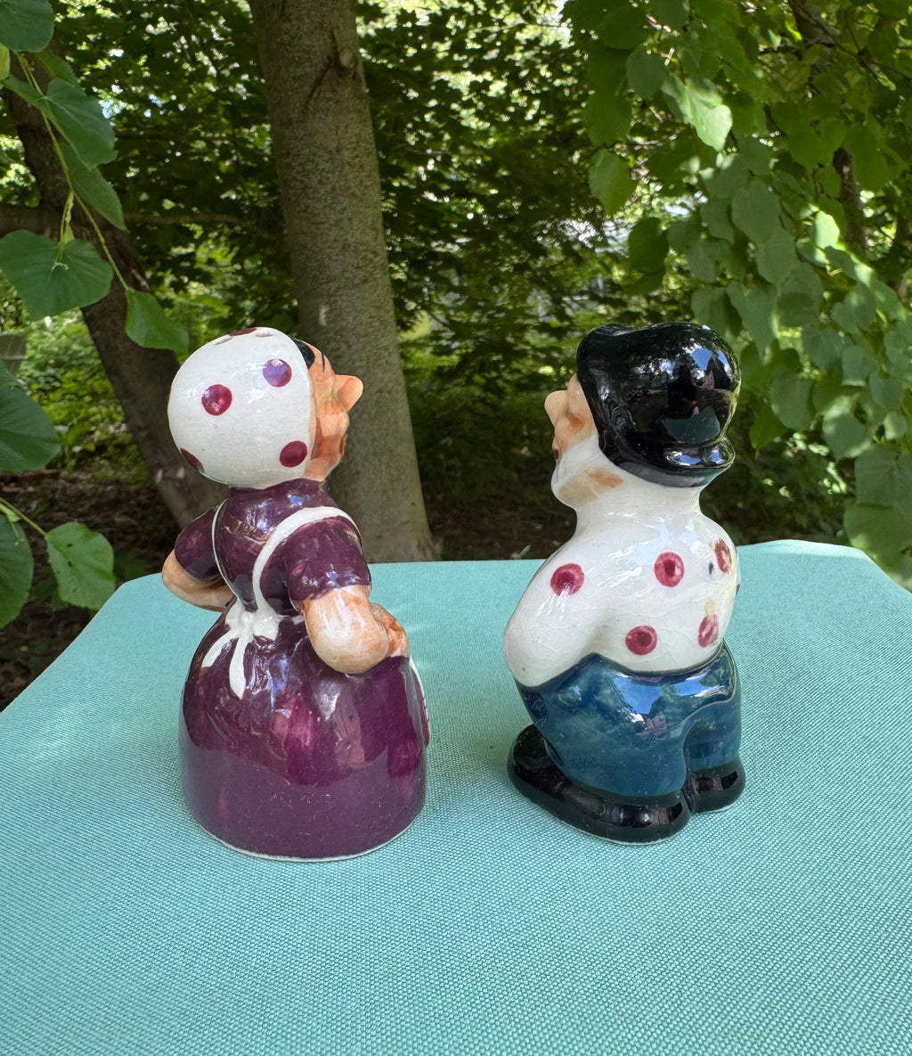 Vintage Enesco Old Man and Woman Salt and Pepper Shaker