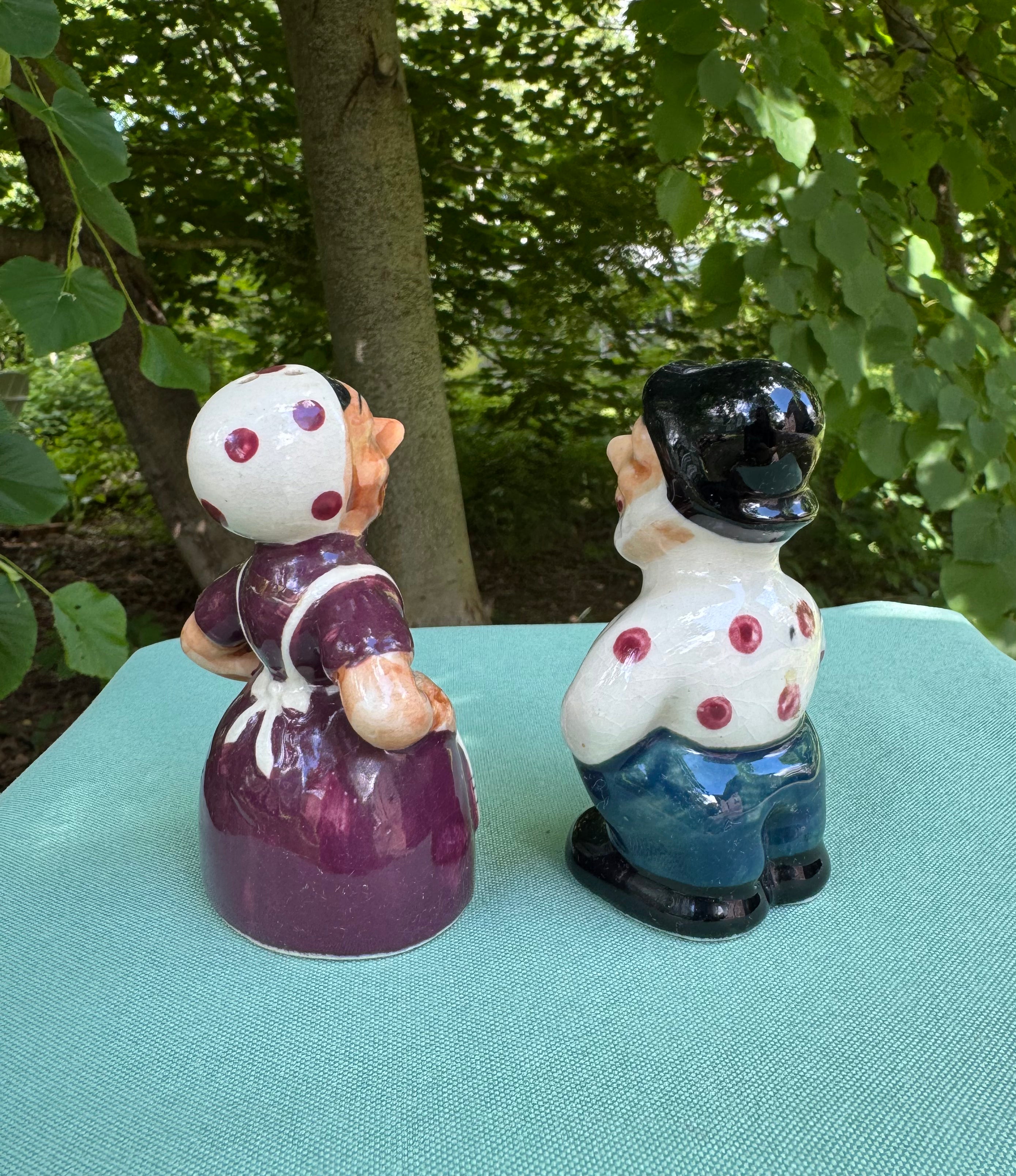 Vintage Enesco Old Man and Woman Salt and Pepper Shaker