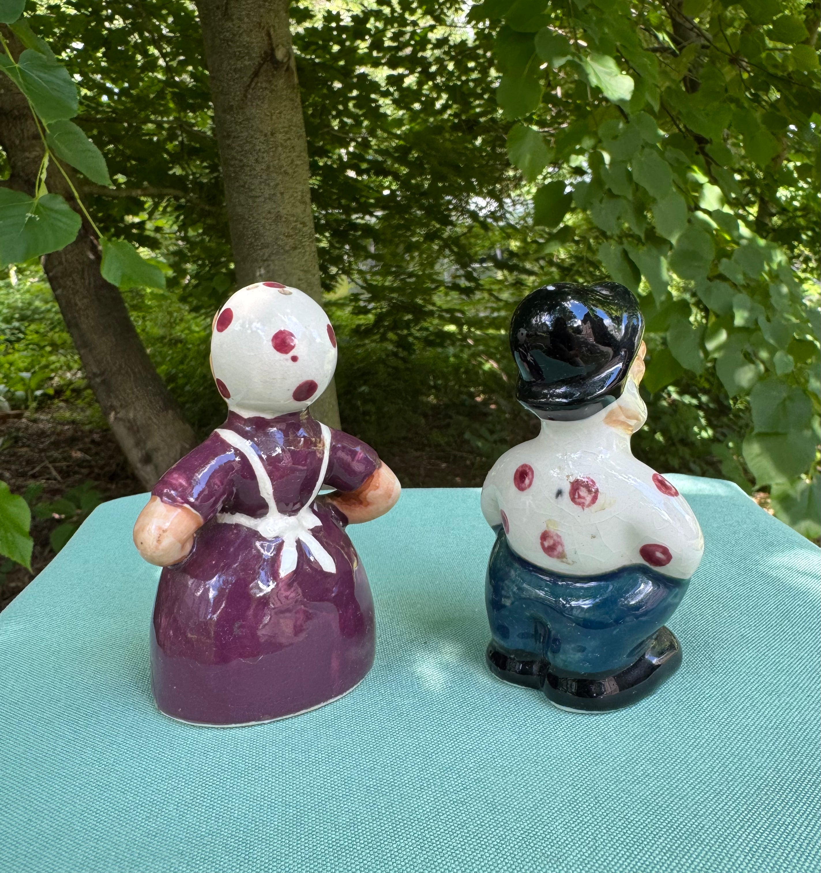 Vintage Enesco Old Man and Woman Salt and Pepper Shaker