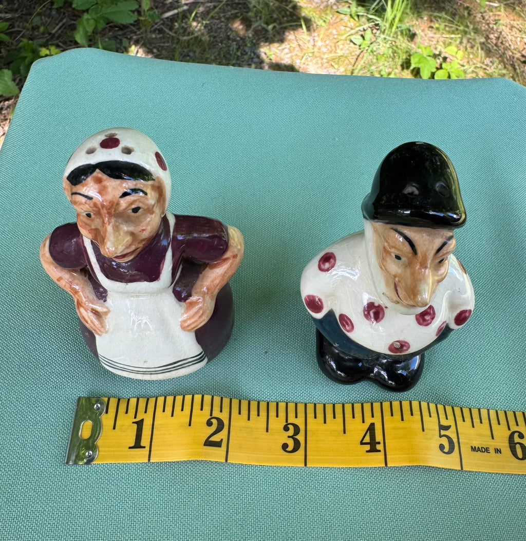 Vintage Enesco Old Man and Woman Salt and Pepper Shaker
