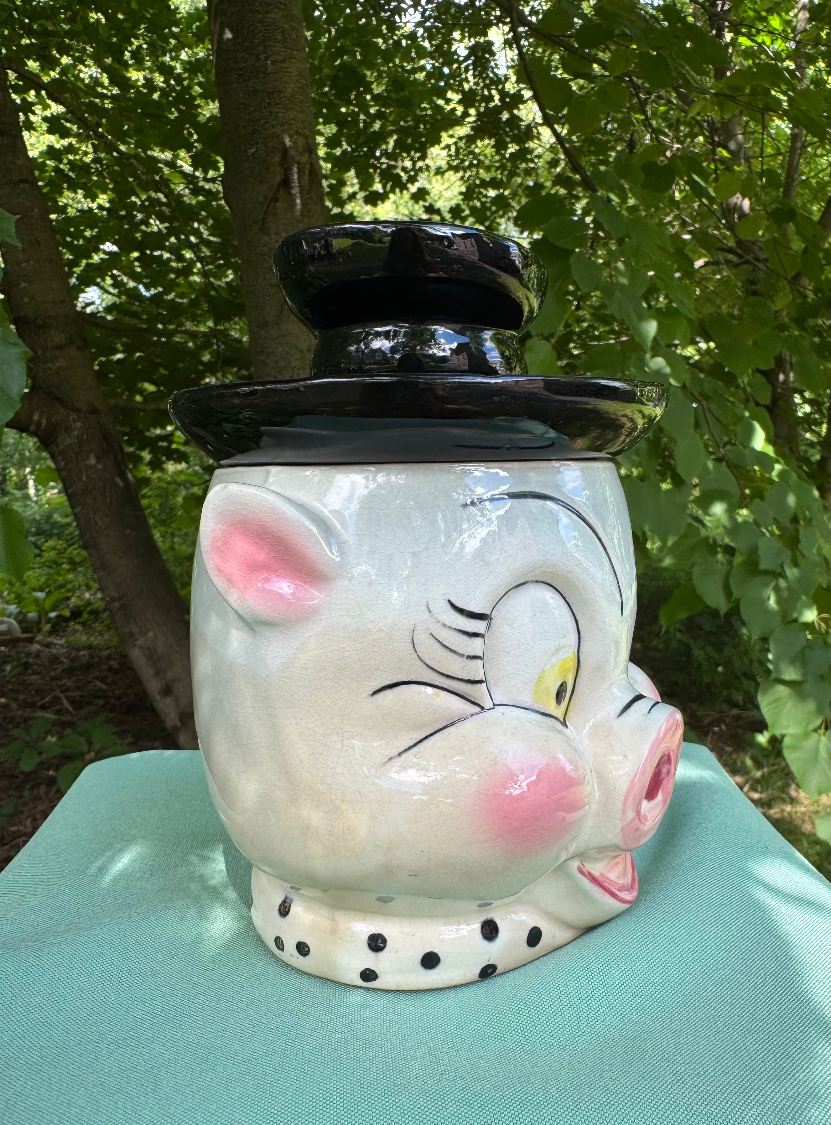 Vintage Porky Pig Cookie Jar Made in Japan