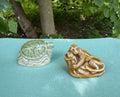 Vintage Wade Whimsies Endangered Species Figurines (Set of 2) Green Sea Turtle & Florida Panther