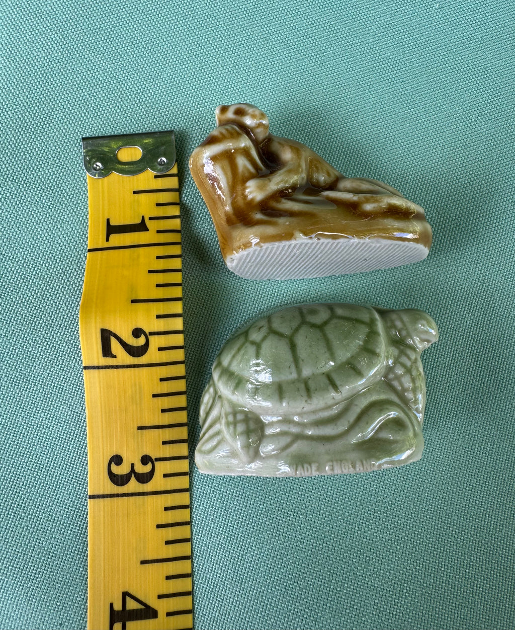 Vintage Wade Whimsies Endangered Species Figurines (Set of 2) Green Sea Turtle & Florida Panther