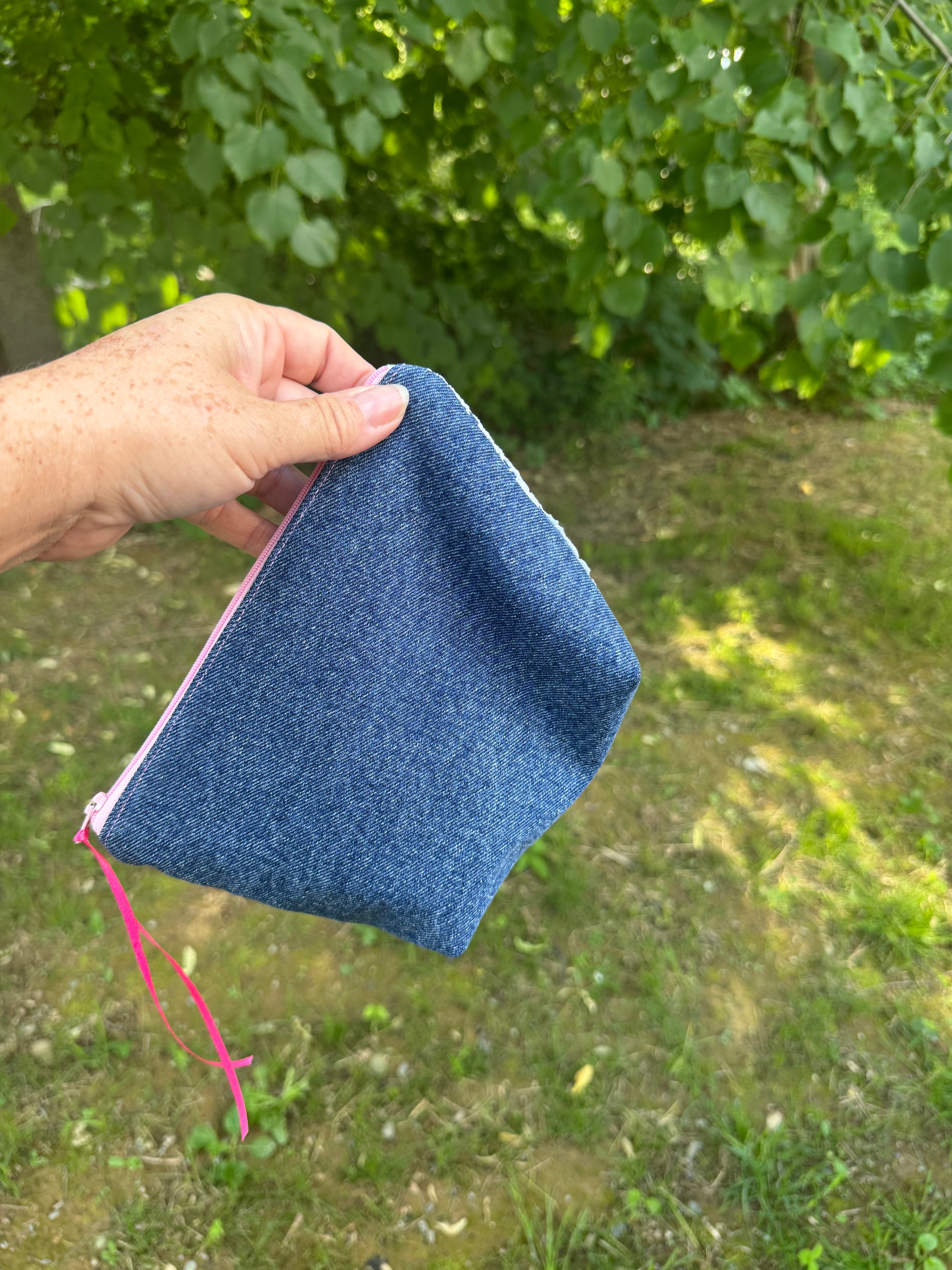 Blue Jean Makeup Pouch